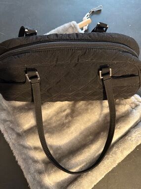 Vera Bradley Quilted Black Top-Handle Tote